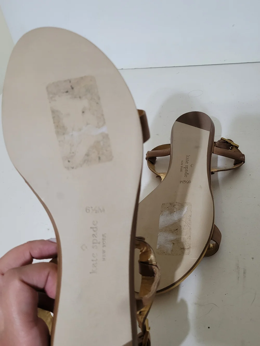 Jimmy Choo Kate Spade Women's Black Espadrille Slip-On and Tan Sandals Size 6.5